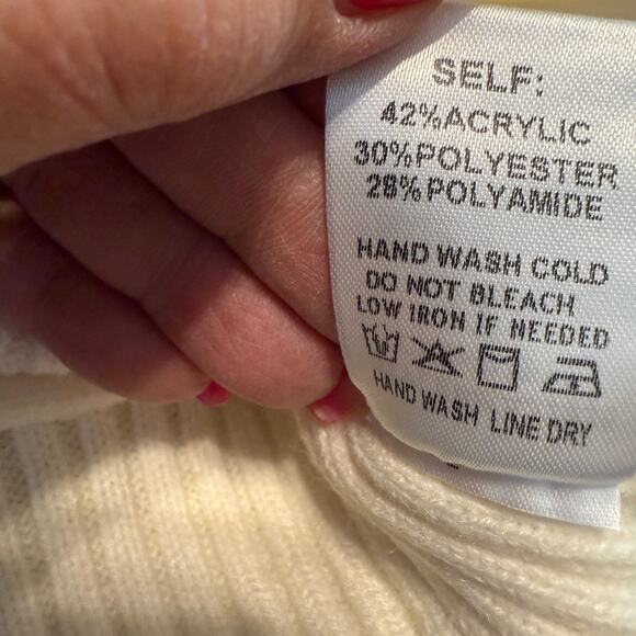 Aaron & Amber Women's Cream Fuzzy Quilted Jacket Size L NEW - Picture 5 of 8